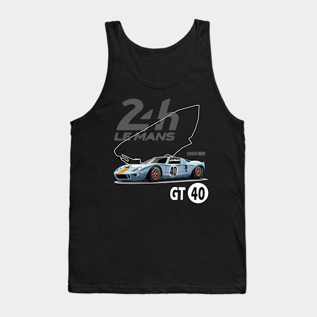 Le mans GT40 mk1 Tank Top by ASAKDESIGNS